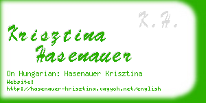 krisztina hasenauer business card